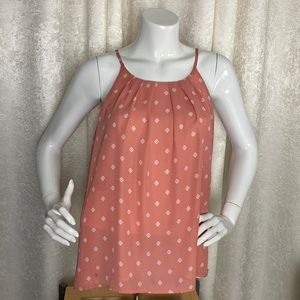 DNA COUTURE | Pink Diamond Subtle Aztec Design Spaghetti Tank